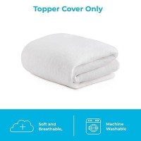 Linenspa 2 Inch Mattress Topper Cover California King Cover Only Machine Washable Breathable Non Slip Cover For Mattress