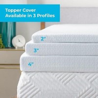 Linenspa 2 Inch Mattress Topper Cover Full Xl Cover Only Machine Washable Breathable Non Slip Cover For Mattress Topper