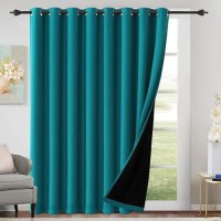 Hversailtex 100 Blackout Patio Curtains Thermal Insulated Curtains For Sliding Door Extra Wide Window Panels Full Light Blocki