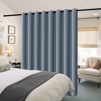 Hversailtex 100 Blackout Patio Curtains Thermal Insulated Curtains For Sliding Door Extra Wide Window Panels Full Light Blocki