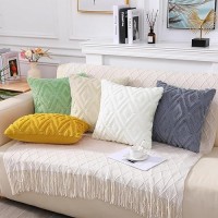 Pallene Soft Faux Fur Throw Pillow Covers 12X20 Plush Wool Decorative Lumbar Pillow Covers Couch Sofa Pillow Covers For Livi