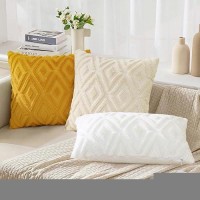 Pallene Soft Faux Fur Throw Pillow Covers 16X16 Plush Wool Decorative Pillow Covers Couch Sofa Pillow Covers For Living Room