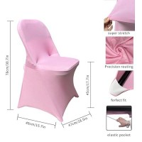 Hainarvers Folding Chair Covers For Wedding 10Pcs Stretch Spandex Washable Fabric Chair Cover Decoration Chair Cover For Weddi