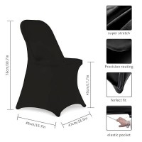 Hainarvers Folding Chair Covers For Wedding 10Pcs Stretch Spandex Washable Fabric Chair Cover Decoration Chair Cover For Weddi