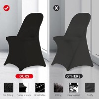 Hainarvers Folding Chair Covers For Wedding 10Pcs Stretch Spandex Washable Fabric Chair Cover Decoration Chair Cover For Weddi