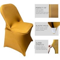 Hainarvers Folding Chair Covers For Wedding 10Pcs Stretch Spandex Washable Fabric Chair Cover Decoration Chair Cover For Weddi