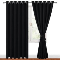 Hiasan Grommet Blackout Curtains For Bedroom 70 X 84 Inches Thermal Insulated Noise Reducing Window Drapes For Living Room