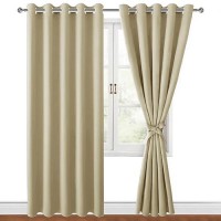 Hiasan Grommet Blackout Curtains For Bedroom 70 X 84 Inches Thermal Insulated Light Blocking Window Drapes For Living Room