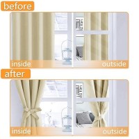 Hiasan Grommet Blackout Curtains For Bedroom 70 X 84 Inches Thermal Insulated Light Blocking Window Drapes For Living Room