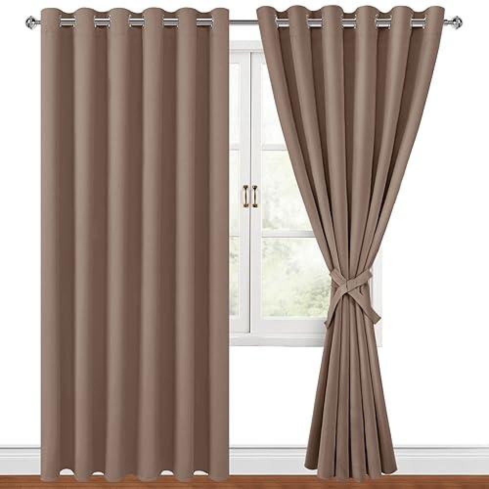 Hiasan Grommet Blackout Curtains For Bedroom 70 X 84 Inches Thermal Insulated Light Blocking Window Drapes For Living Room