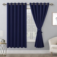 Hiasan Grommet Blackout Curtains For Bedroom 70 X 63 Inches Thermal Insulated Light Blocking Window Drapes For Living Room