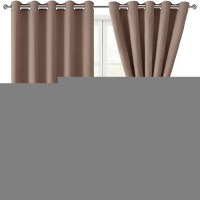 Hiasan Grommet Blackout Curtains For Bedroom 60 X 72 Inches Thermal Insulated Light Blocking Window Drapes For Living Room