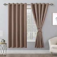 Hiasan Grommet Blackout Curtains For Bedroom 60 X 72 Inches Thermal Insulated Light Blocking Window Drapes For Living Room