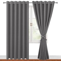 Hiasan Grommet Blackout Curtains For Bedroom 70 X 84 Inches Thermal Insulated Light Blocking Window Drapes For Living Room