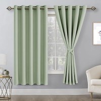 Hiasan Grommet Blackout Curtains For Bedroom 60 X 72 Inches Thermal Insulated Light Blocking Window Drapes For Living Room