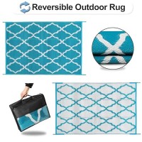 Outdoorlines Outdoor Plastic Area Rugs For Patio 4X6 Ft Reversible Outside Carpet Stain Uv Resistant Rv Mats Straw Rug For