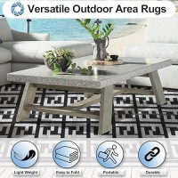 Outdoorlines Outdoor Plastic Area Rugs For Patio 9X12 Ft Reversible Outside Carpet Stain Uv Resistant Rv Mats Straw Rug Fo