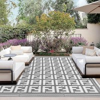 Outdoorlines Outdoor Plastic Area Rugs For Patio 4X6 Ft Reversible Outside Carpet Stain Uv Resistant Rv Mats Straw Rug For