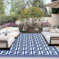 Outdoorlines Outdoor Plastic Area Rugs For Patio 6X9 Ft Reversible Outside Carpet Stain Uv Resistant Rv Mats Straw Rug For