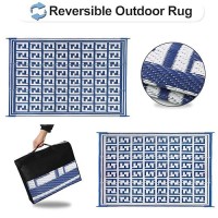 Outdoorlines Outdoor Plastic Area Rugs For Patio 6X9 Ft Reversible Outside Carpet Stain Uv Resistant Rv Mats Straw Rug For