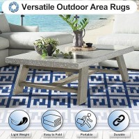 Outdoorlines Outdoor Plastic Area Rugs For Patio 6X9 Ft Reversible Outside Carpet Stain Uv Resistant Rv Mats Straw Rug For