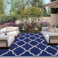 Outdoorlines Outdoor Plastic Area Rugs For Patio 6X9 Ft Reversible Outside Carpet Stain Uv Resistant Rv Mats Straw Rug For