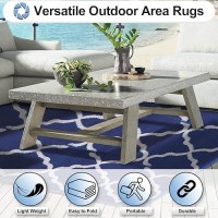 Outdoorlines Outdoor Plastic Area Rugs For Patio 6X9 Ft Reversible Outside Carpet Stain Uv Resistant Rv Mats Straw Rug For