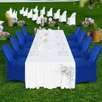 Hainarvers Folding Chair Covers For Wedding 10Pcs Stretch Spandex Washable Fabric Chair Cover Decoration Chair Cover For Weddi