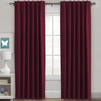 Hversailtex Blackout Curtains Thermal Insulated Window Treatment Panels Room Darkening Blackout Drapes For Living Room Back Tab