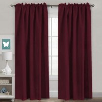 Hversailtex Blackout Curtains Thermal Insulated Window Treatment Panels Room Darkening Blackout Drapes For Living Room Back Tab