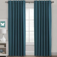 Hversailtex Blackout Curtains Thermal Insulated Window Treatment Panels Room Darkening Blackout Drapes For Living Room Back Tab