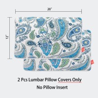 Magpie Fabrics Pack Of 2 Outdoor Lumbar Pillow Case Covers 12