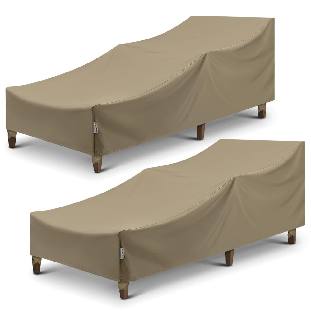 Sunpatio Outdoor Chaise Lounge Covers, 2 Pack Patio Chaise Cover 84