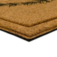 Mohwk Home Outdoor Indoor Faux Coir Doormat Laurel Monogram G 2 X 3