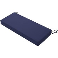 Favoyard Outdoor Bench Cushion 42 X 18 Inch Waterproof Patio Furniture Cushions 3-Year Color Fastness Garden Sofa Settee Couch Swing Pads With Handle And Adjustable Straps, Blue