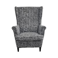 Eco-Ancheng Wingback Chair Slipcover 2 Piece Wingback Chair Cover Spandex Wing Chair Slipcovers Wingback Armchair Covers With Elastic Bottom For Living Room Wingback Chair