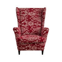 Eco-Ancheng Wingback Chair Slipcover 2 Piece Wingback Chair Cover Spandex Wing Chair Slipcovers Wingback Armchair Covers With Elastic Bottom For Living Room Wingback Chair