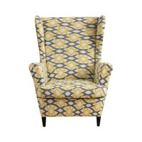 Eco-Ancheng Wingback Chair Slipcover 2 Piece Wingback Chair Cover Spandex Wing Chair Slipcovers Wingback Armchair Covers With Elastic Bottom For Living Room Wingback Chair