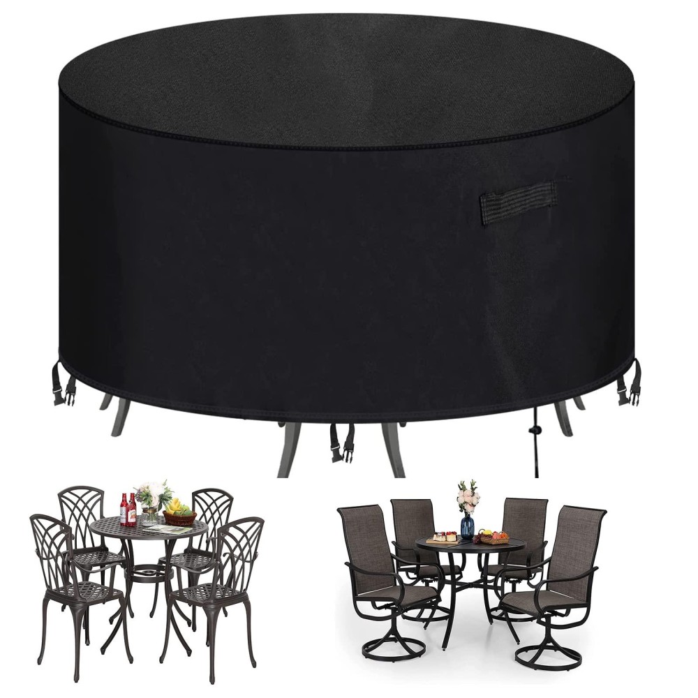 Knhuos Round Patio Furniture Covers, 62