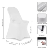 Hainarvers Stretch Spandex Folding Chair Covers 50Pcs Universal Fitted Chair Cover Protector For Wedding Party Banquet Holid