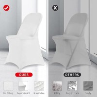 Hainarvers Stretch Spandex Folding Chair Covers 50Pcs Universal Fitted Chair Cover Protector For Wedding Party Banquet Holid