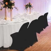 Hainarvers Stretch Spandex Folding Chair Covers 50Pcs Universal Fitted Chair Cover Protector For Wedding Party Banquet Holid