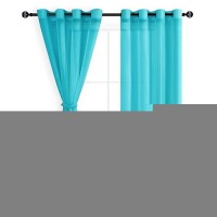 Hiasan Sheer Curtains For Bedroom With Tiebacks Lightweight Airy Breathable Voile Drapes Light Filtering Grommet Window Curtain