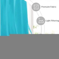 Hiasan Sheer Curtains For Bedroom With Tiebacks Lightweight Airy Breathable Voile Drapes Light Filtering Grommet Window Curtain