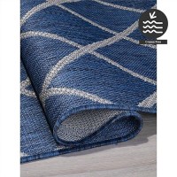 Fh Home Flat Woven Outdoor Rug Waterproof Easy To Clean Stain Resistant Premium Polypropylene Yarn Moroccan Geo Lattice