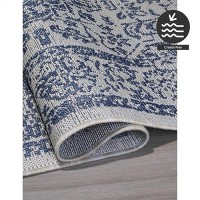 Fh Home Flat Woven Outdoor Rug Waterproof Easy To Clean Stain Resistant Premium Polypropylene Yarn Vintage Patio Deck