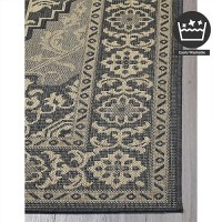 Fh Home Flat Woven Outdoor Rug Waterproof Easy To Clean Stain Resistant Premium Polypropylene Yarn Vintage Patio Deck