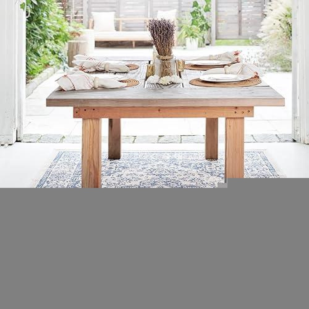 Fh Home Flat Woven Outdoor Rug Waterproof Easy To Clean Stain Resistant Premium Polypropylene Yarn Vintage Patio Porc