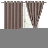 Hiasan Grommet Blackout Curtains For Bedroom 70 X 63 Inches Thermal Insulated Light Blocking Window Drapes For Living Room