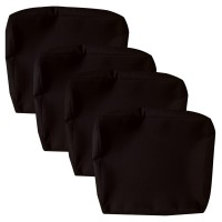 Cinnamonee Outdoor Loveseat Black Couch Cushion Cover With Zipper Weatherproof For Homes Gardens Individual Cushions 4 Pack 20X22